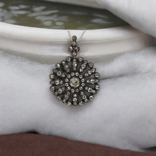 Georgian Rose Cut Diamond Pendant - Petra Star