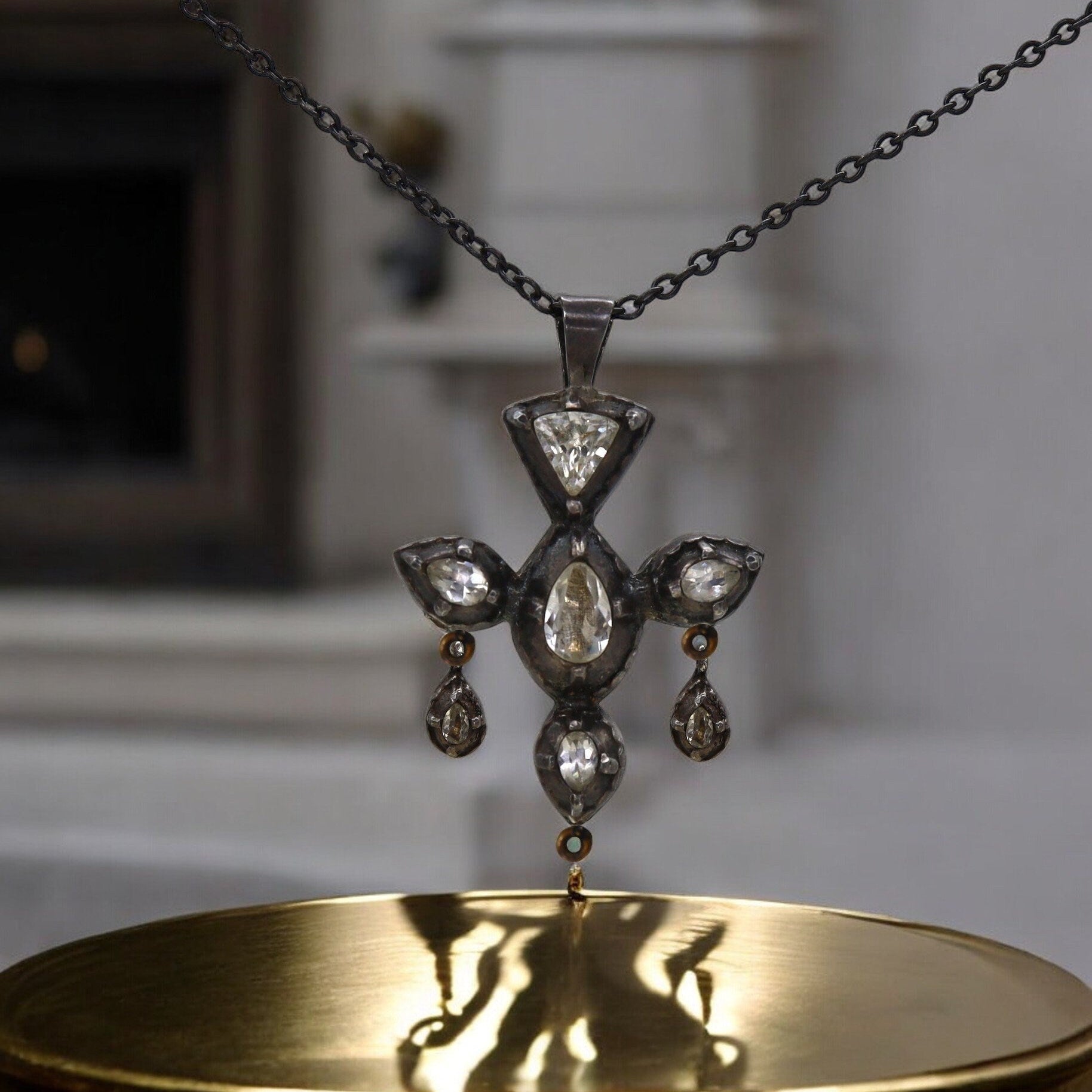 Genuine Georgian Paste Necklace Ca. 1800 - Petra Star