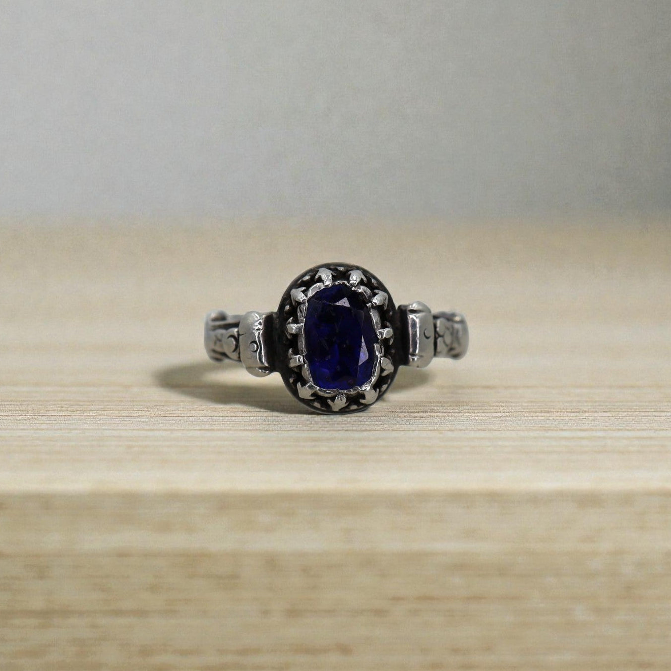 Georgian Silver Ring with Kyanite
