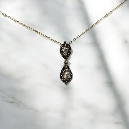 Georgian Rose Cut Diamond Necklace - Petra Star
