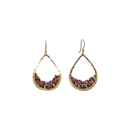 Grapes in a Basket Drop Earrings With Crystal