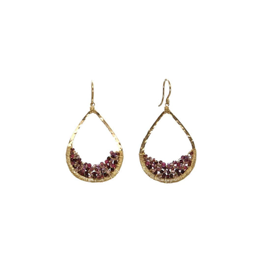 Grapes in a Basket Drop Earrings With Crystal - Petra Star