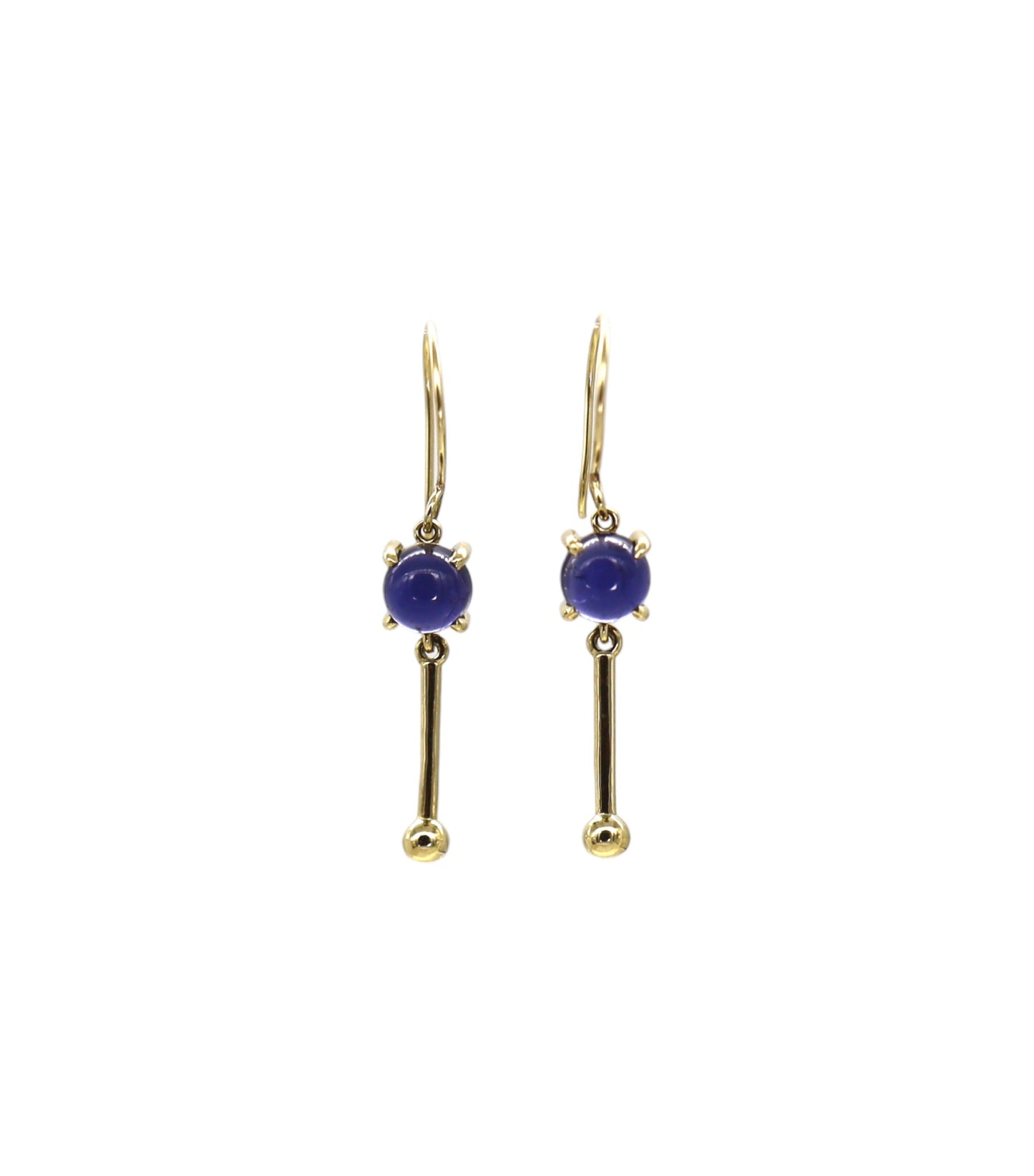 Gumdrop Iolite Drop Earrings