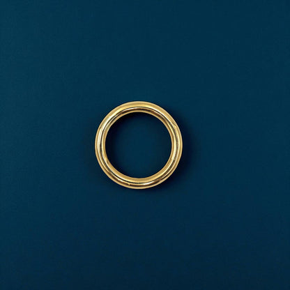 Purity Band - 22k Solid Gold Wire Band - Hand Forged 2.6 MM Wide - Petra Star