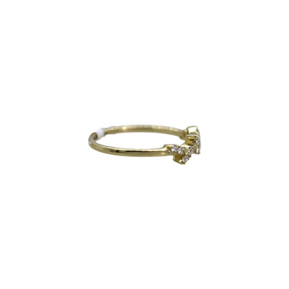 Diamond Leaf Ring in 14k Gold