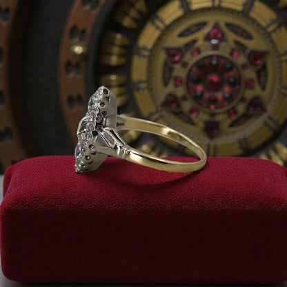 Art Deco Diamond Ring in 14k White Gold 1.40 cts Total Weight