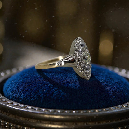 Art Deco Diamond Ring in 14k White Gold 1.40 cts Total Weight