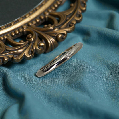 Vintage 14k White Gold Wedding Band 2.1MM