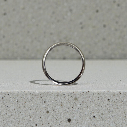 Vintage 14k White Gold Wedding Band 2.1MM