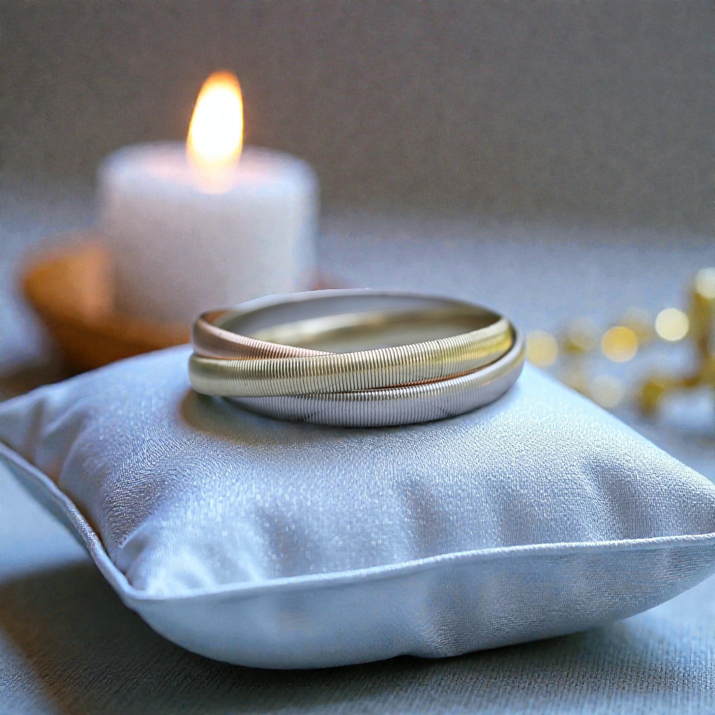 Cartier 14k Ribbed Rolling Bangle Bracelet