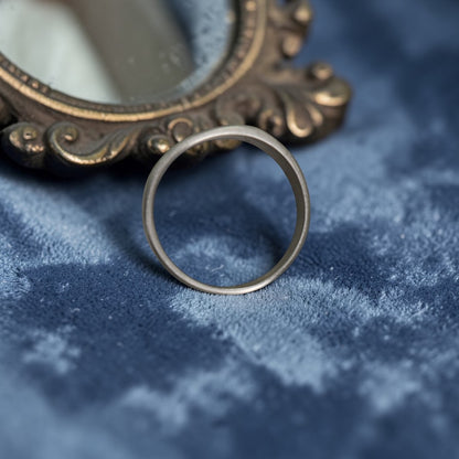 Vintage Cigar Band with Gypsy Set Diamonds in 14k White Gold