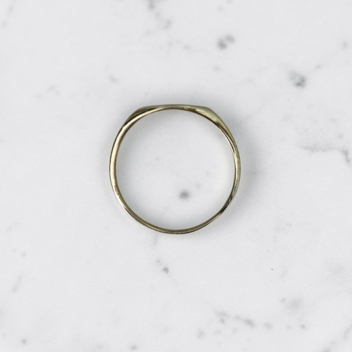 Edwardian Ostby & Barton Signet Ring – 10k Yellow Gold Pinky - Petra Star