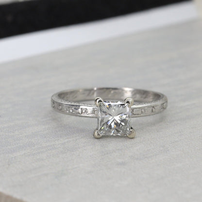 Art Deco Band in Platinum Dated 11.28.23 Size 6