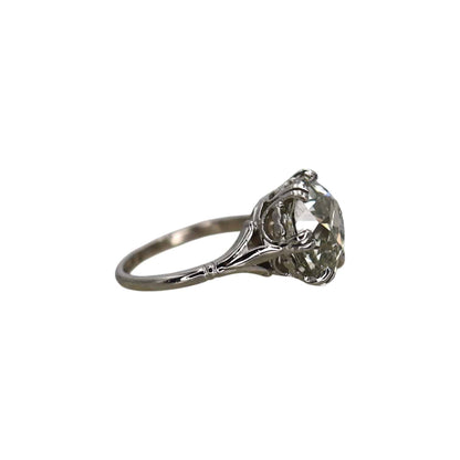 7.57 ct Old Mine Cut Diamond Ring set in the Original Platinum 1915 Ring - Petra Star