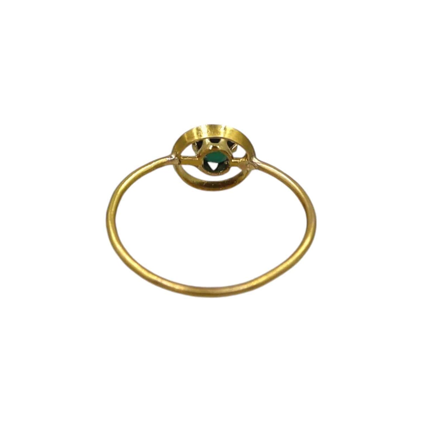 Art Deco Emerald Ring in 18k Yellow Gold - Petra Star