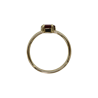 Petra Star Red Spinel Solitaire 14ky Gold Ring