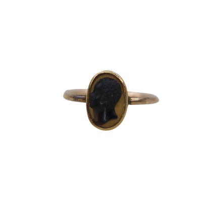 Anillo victoriano Blackamoor con camafeo de ágata