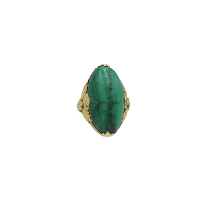 Art Nouveau Malachite Ring