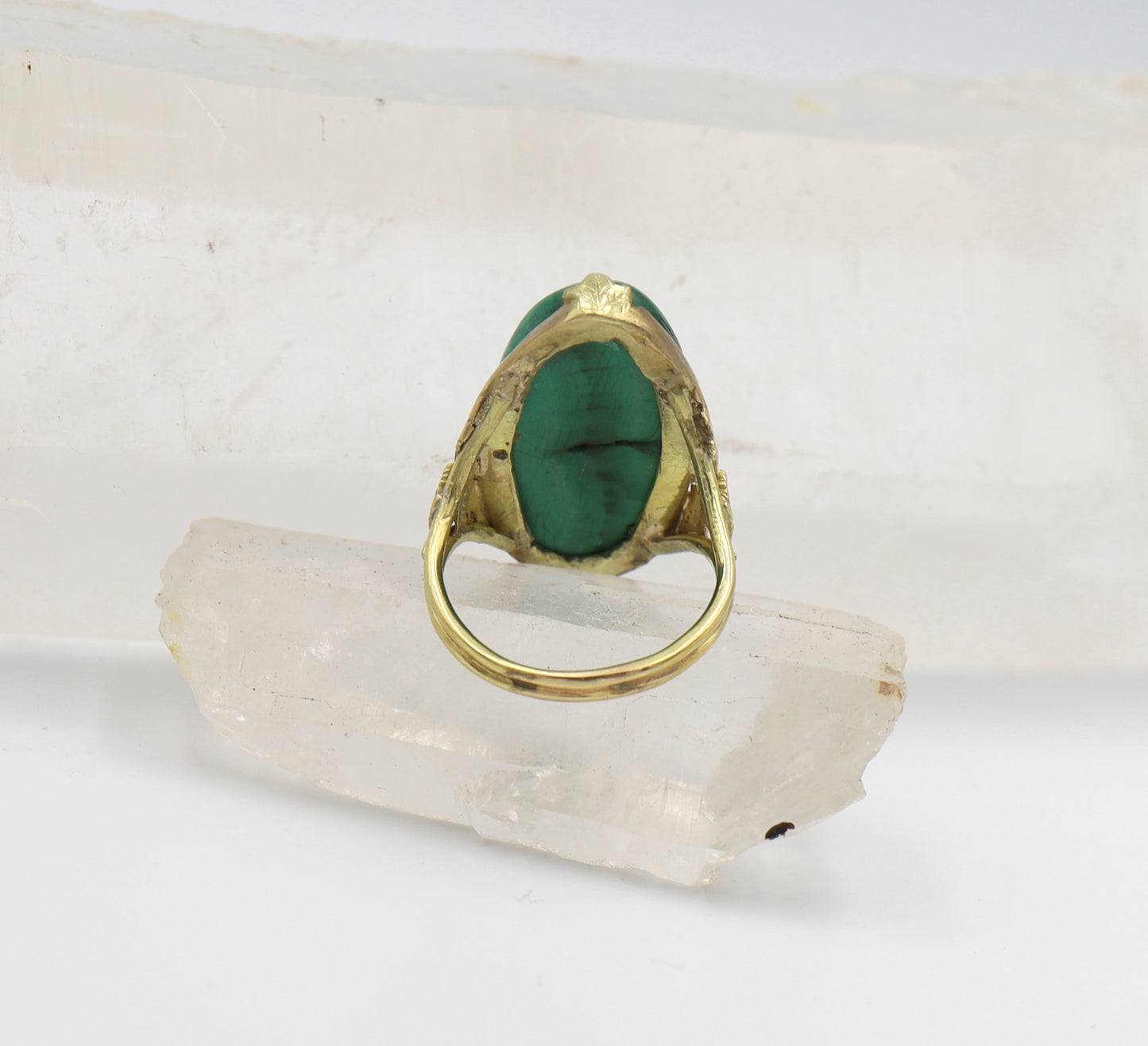 Art Nouveau Malachite Ring