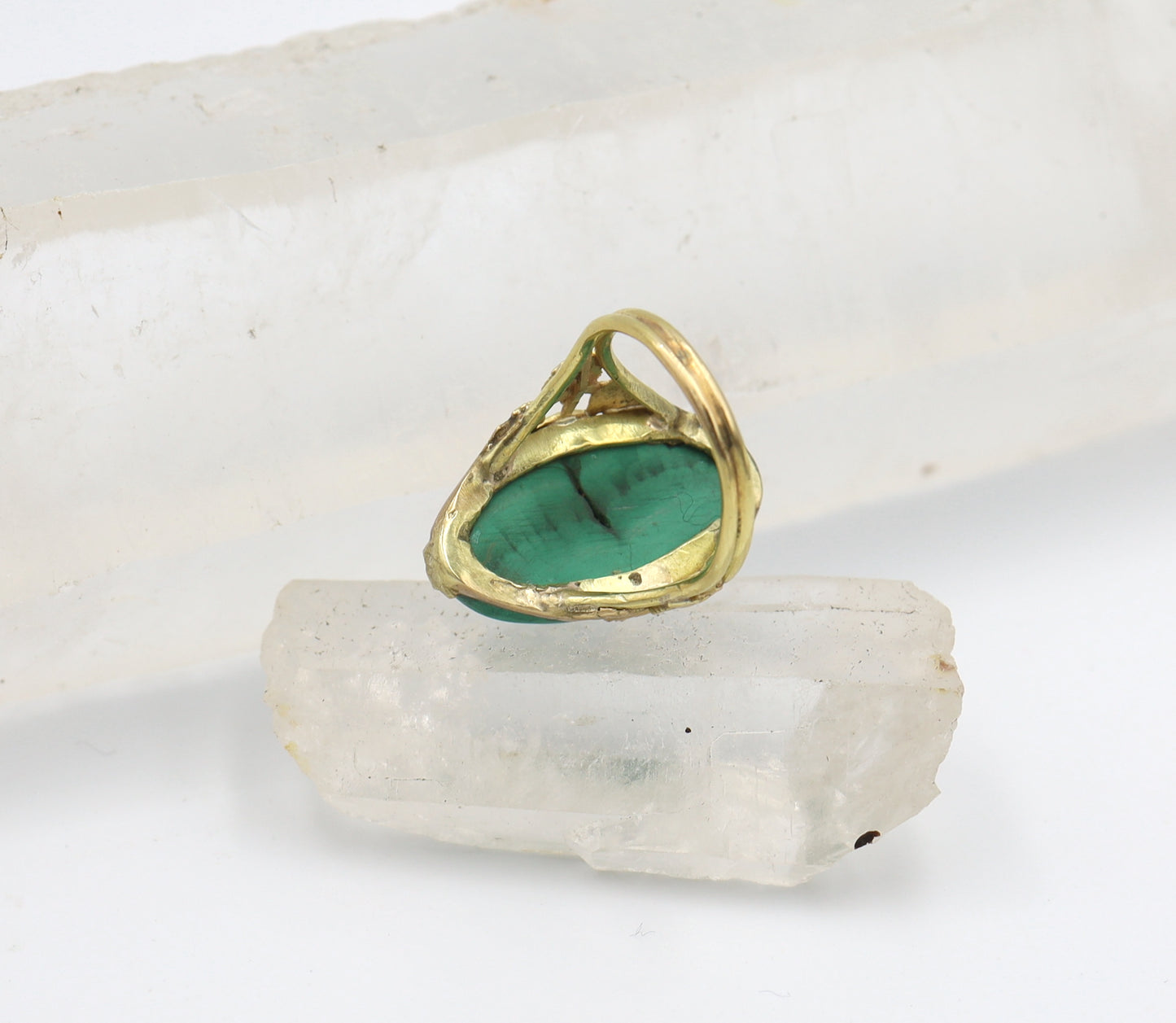 Art Nouveau Malachite Ring