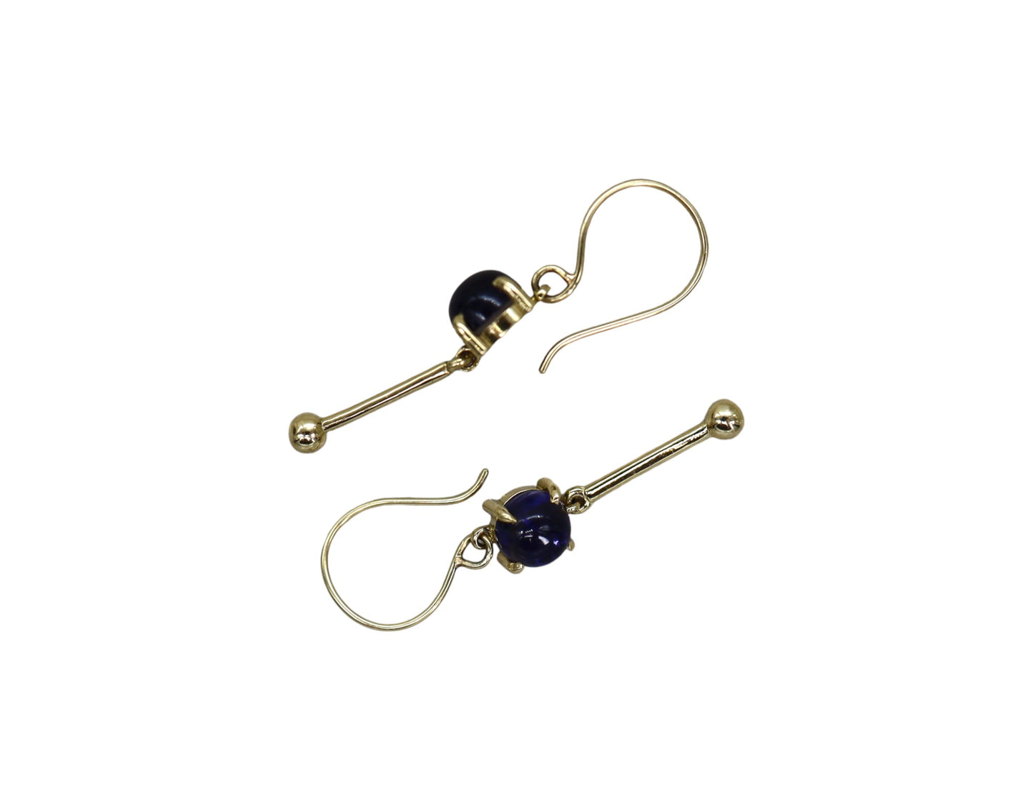 Gumdrop Iolite Drop Earrings