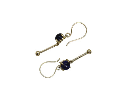 Gumdrop Iolite Drop Earrings