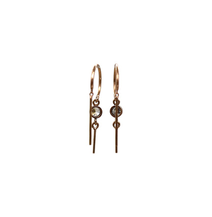 Bling Earrings in 14k Rose Gold