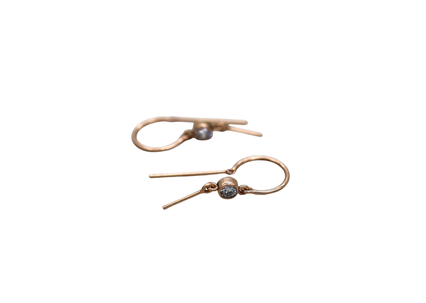 Bling Earrings in 14k Rose Gold