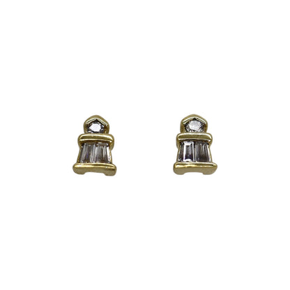 Pendientes de diamantes en talla baguette