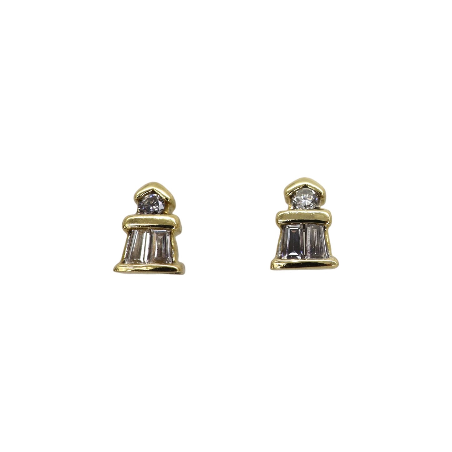 Baguette Diamond Studs