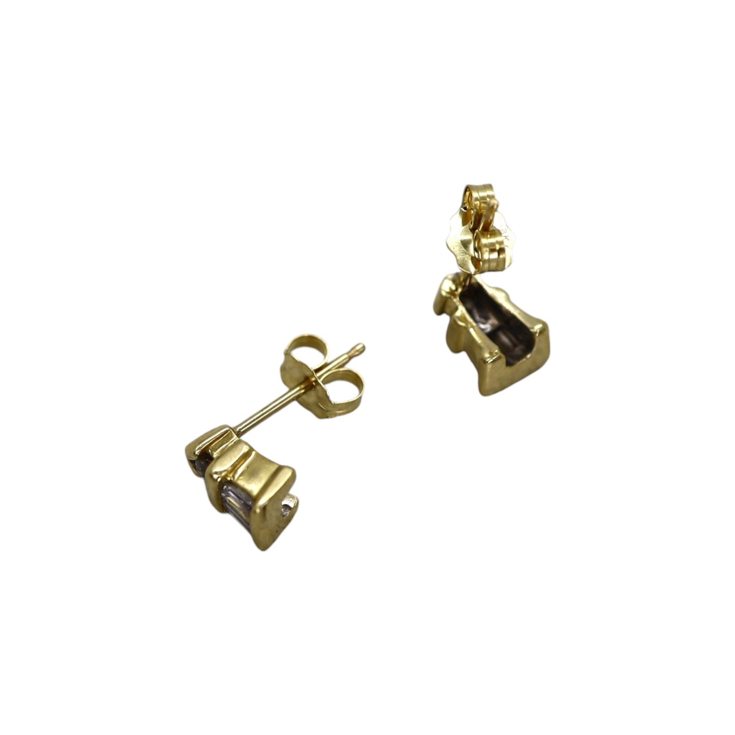 Pendientes de diamantes en talla baguette