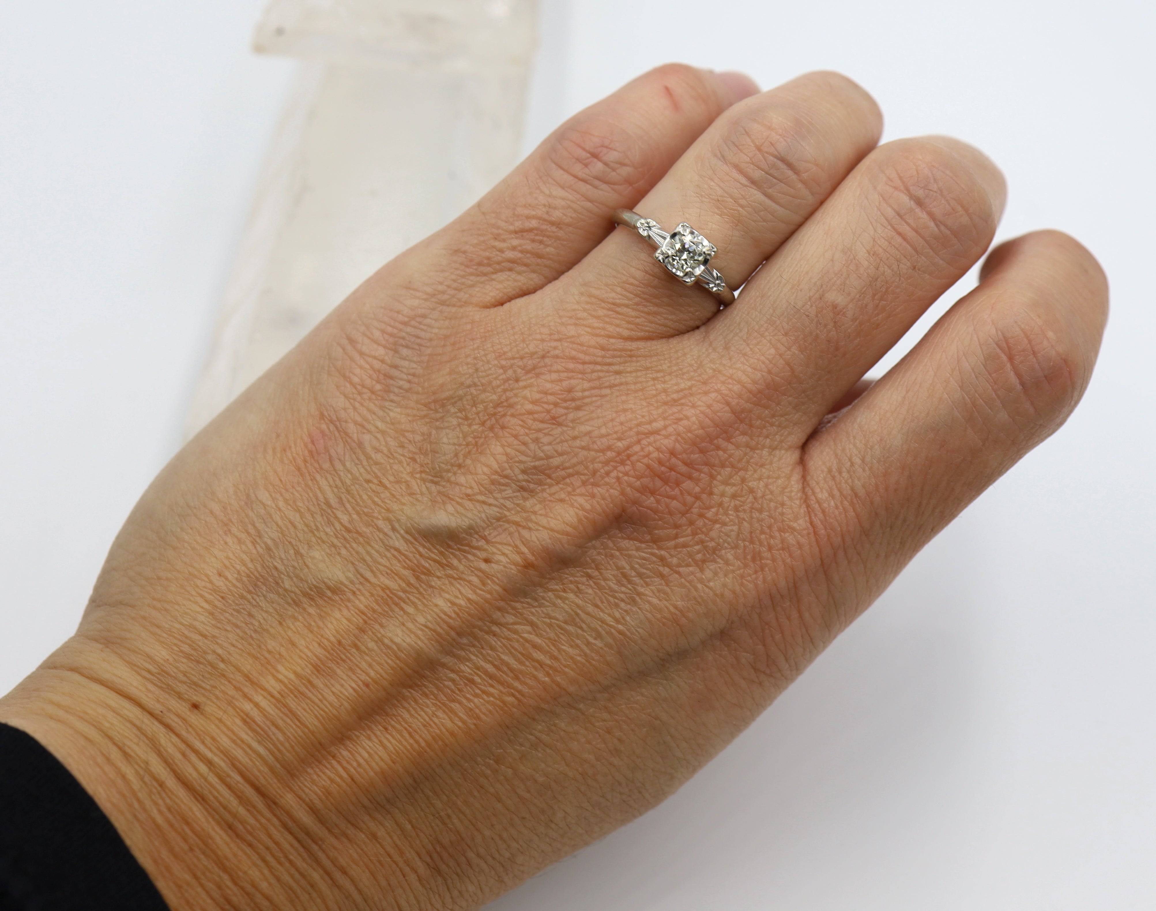 Art Deco Cherry Blossom Ring - Petra Star