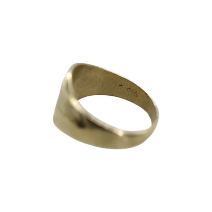 Vintage Signet Ring in 10k Yellow Gold 11 x 10 MM Signet Ring