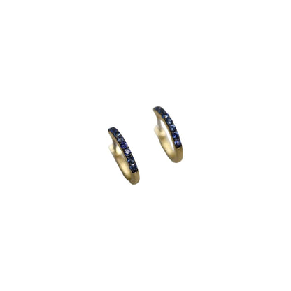 Sapphire Huggie Earring in 14k Gold