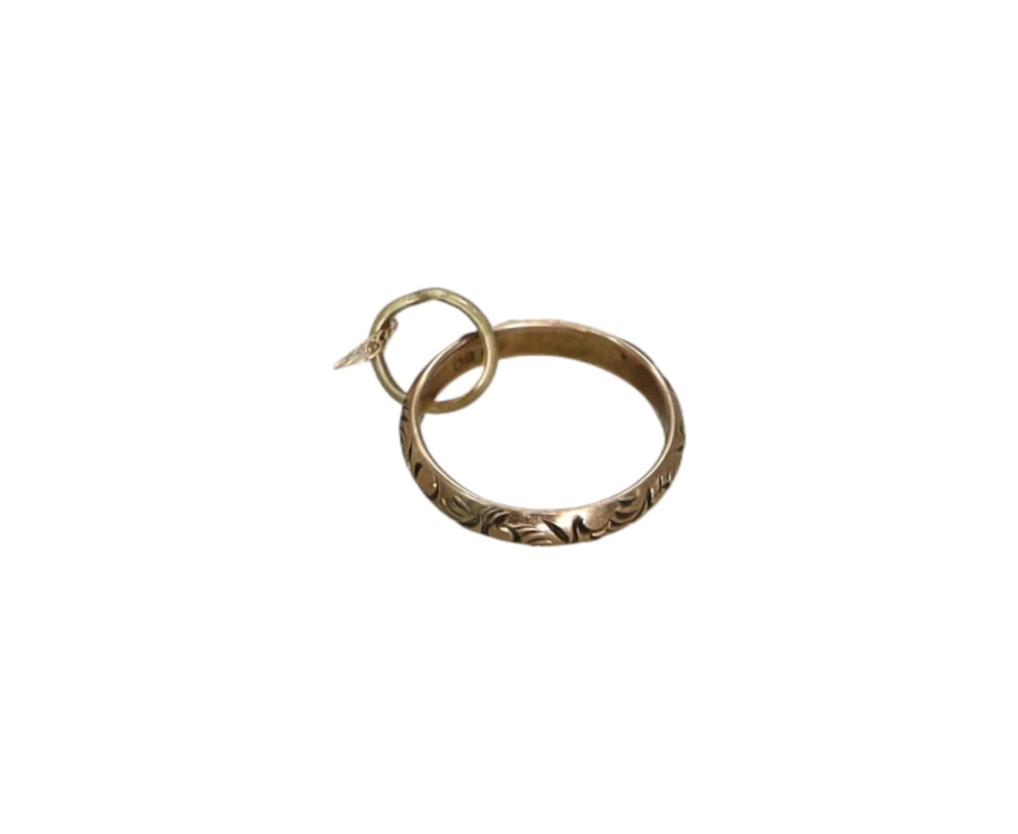 Art Deco Circle Pendant 10k Gold - Petra Star