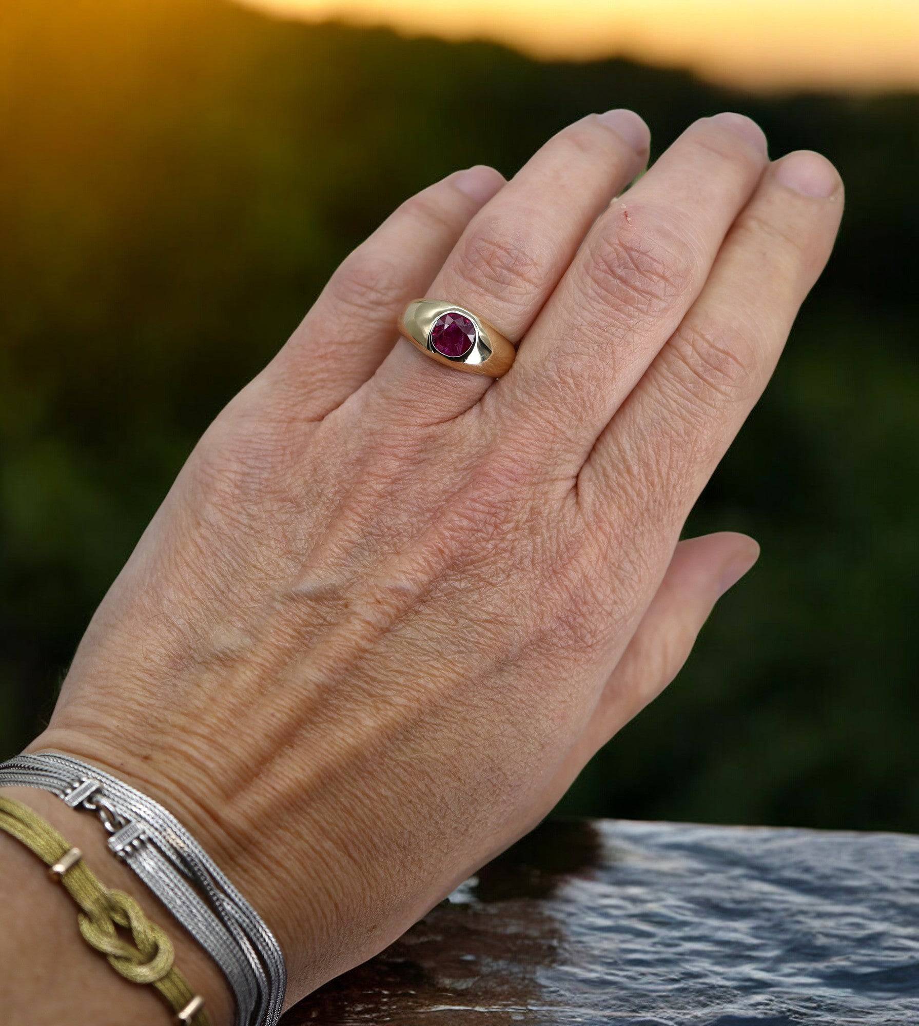 14k Gypsy Style Mounting - Petra Star