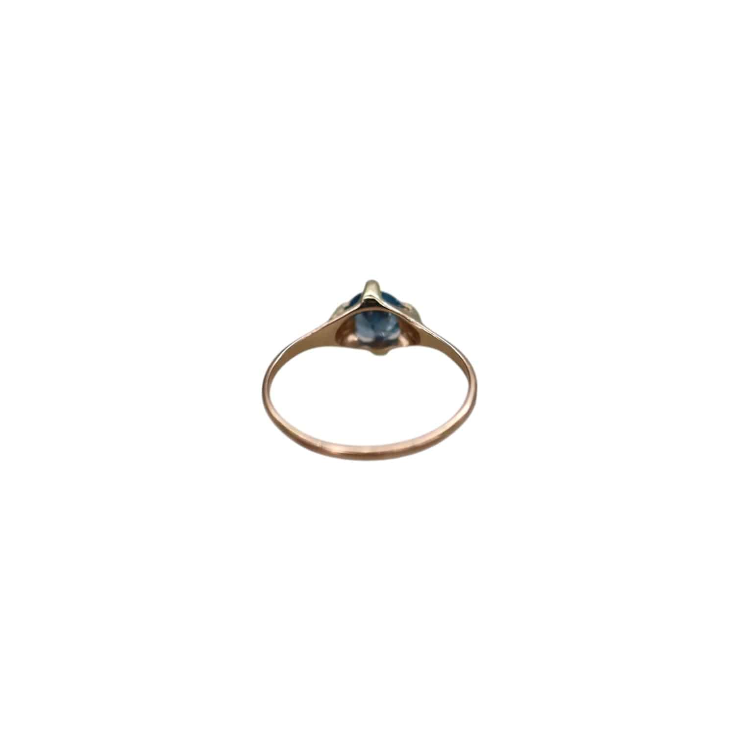 Art Deco Blue Zircon Ring - Petra Star