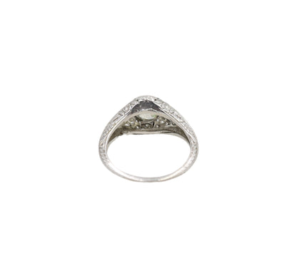 Platinum Art Deco Engagement Ring