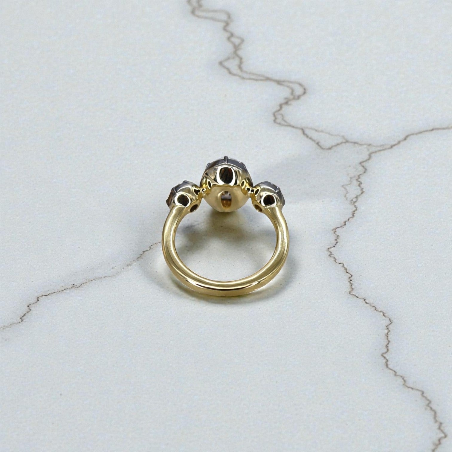 Bespoke Georgian Inspired Three-Stone Ring - Petra Star