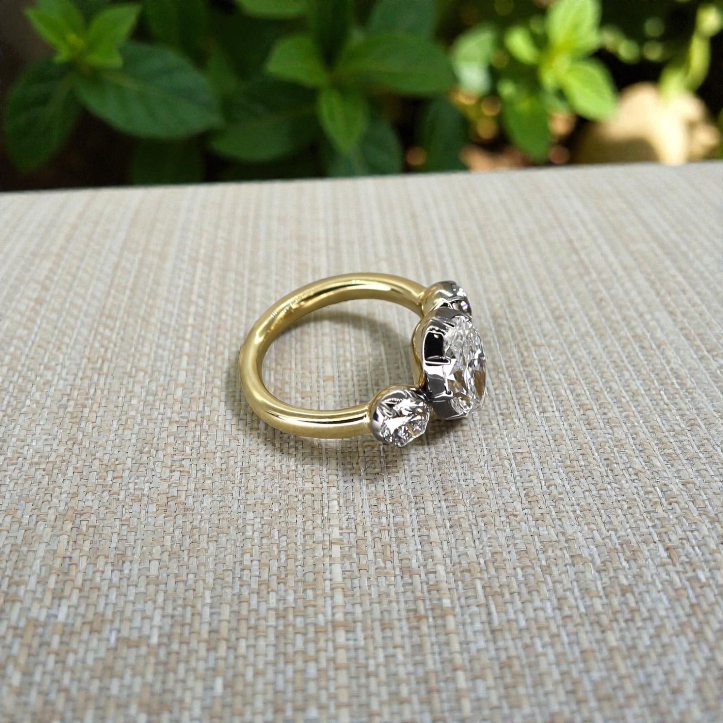 Bespoke Georgian Inspired Three-Stone Ring - Petra Star