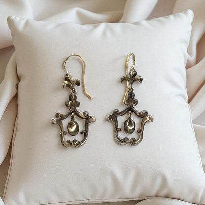 Georgian Style Diamond Drop Earrings - Petra Star