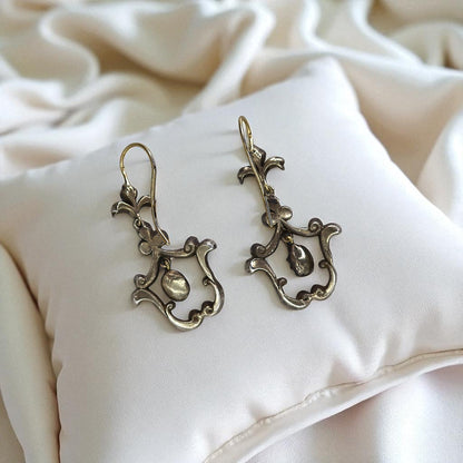 Georgian Style Diamond Drop Earrings - Petra Star