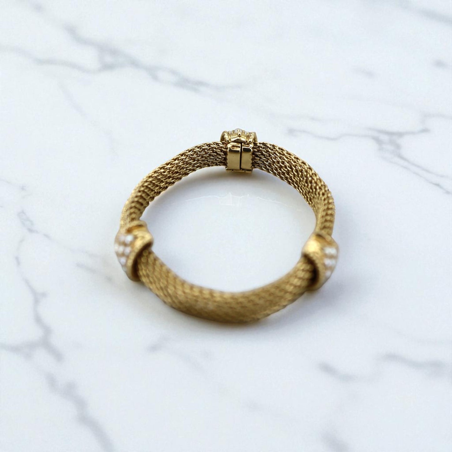 Vintage 14k Mesh Weave Bracelet - Petra Star