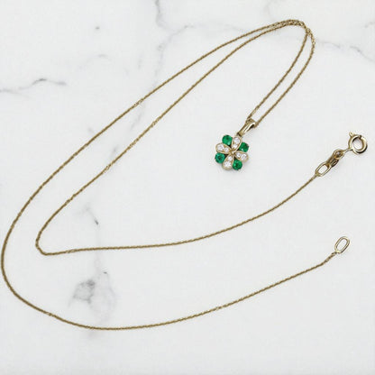 Vintage Emerald + Diamond Necklace - Petra Star