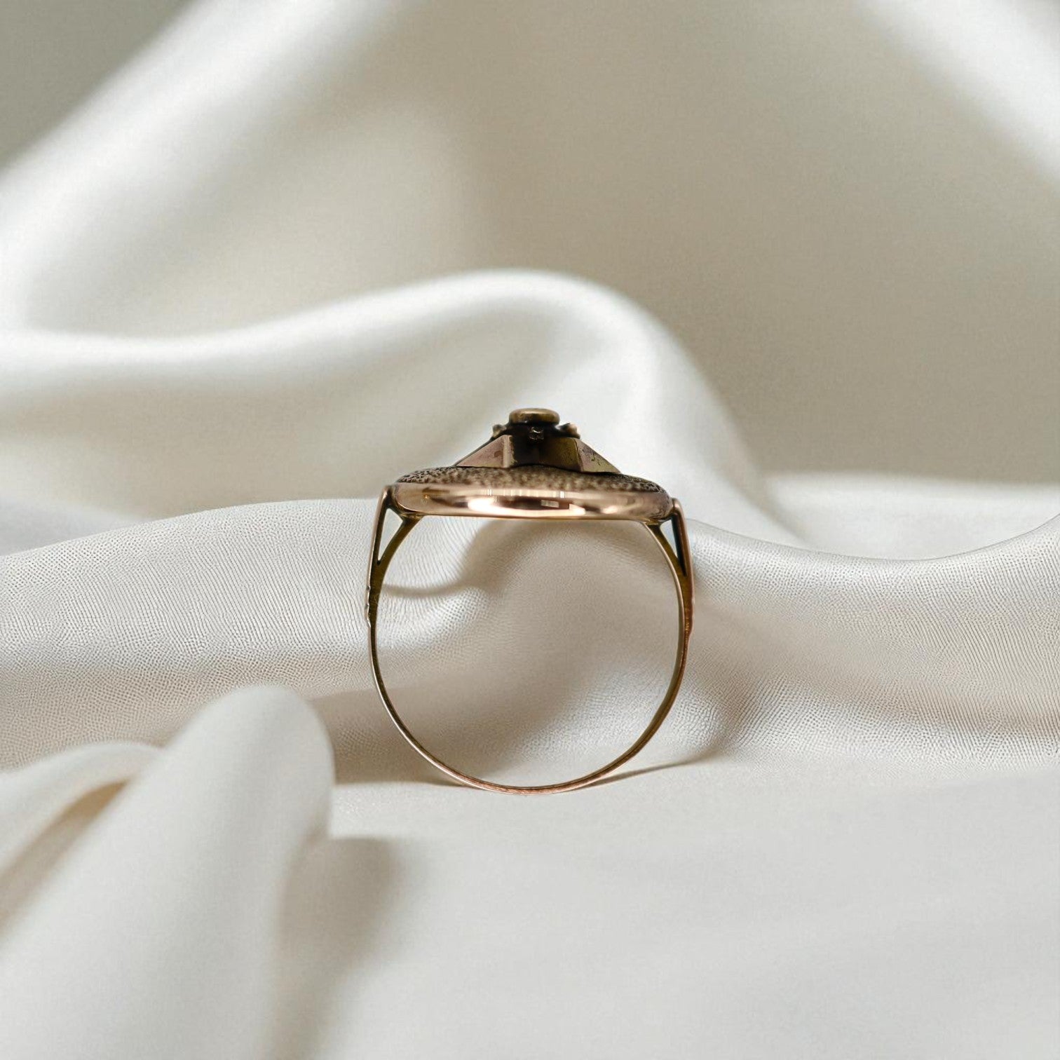 Victorian turquoise ring by The Vintage Vault featuring an ornate gold setting and a vibrant turquoise gemstone.