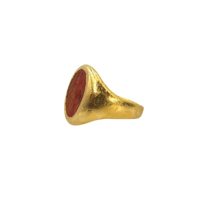 Ancient Intaglio Ring in 22k Buttery Gold - Petra Star