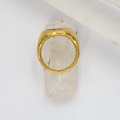 Antique Carnelian Intaglio in 22k Gold - Petra Star