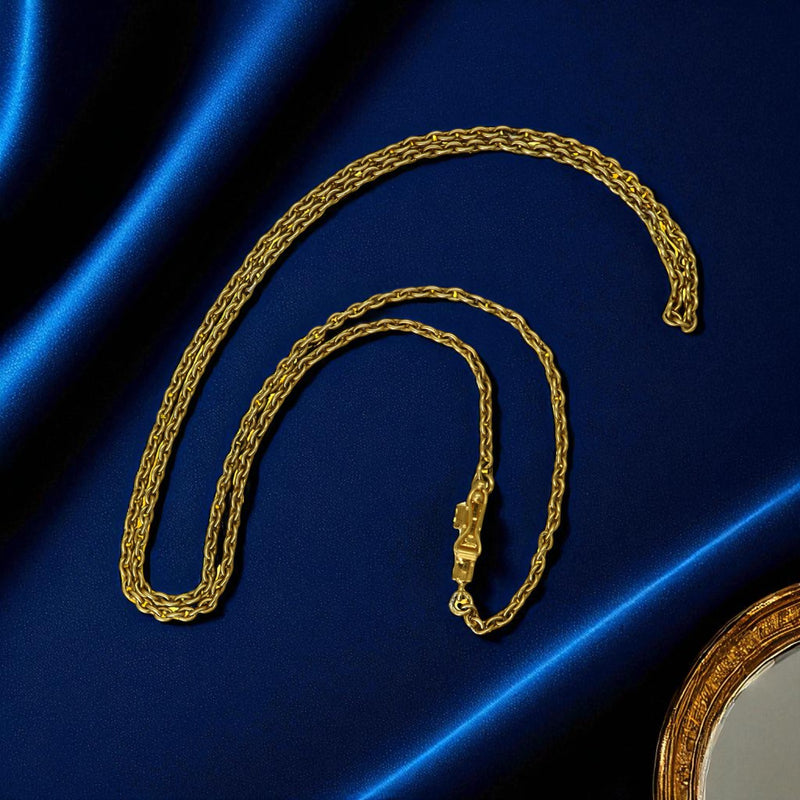 16.5" Vintage 14k Yellow Cable Chain 4.4 Grams