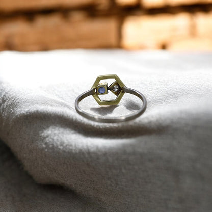 Art Deco Sapphire and Diamond Ring in Platinum