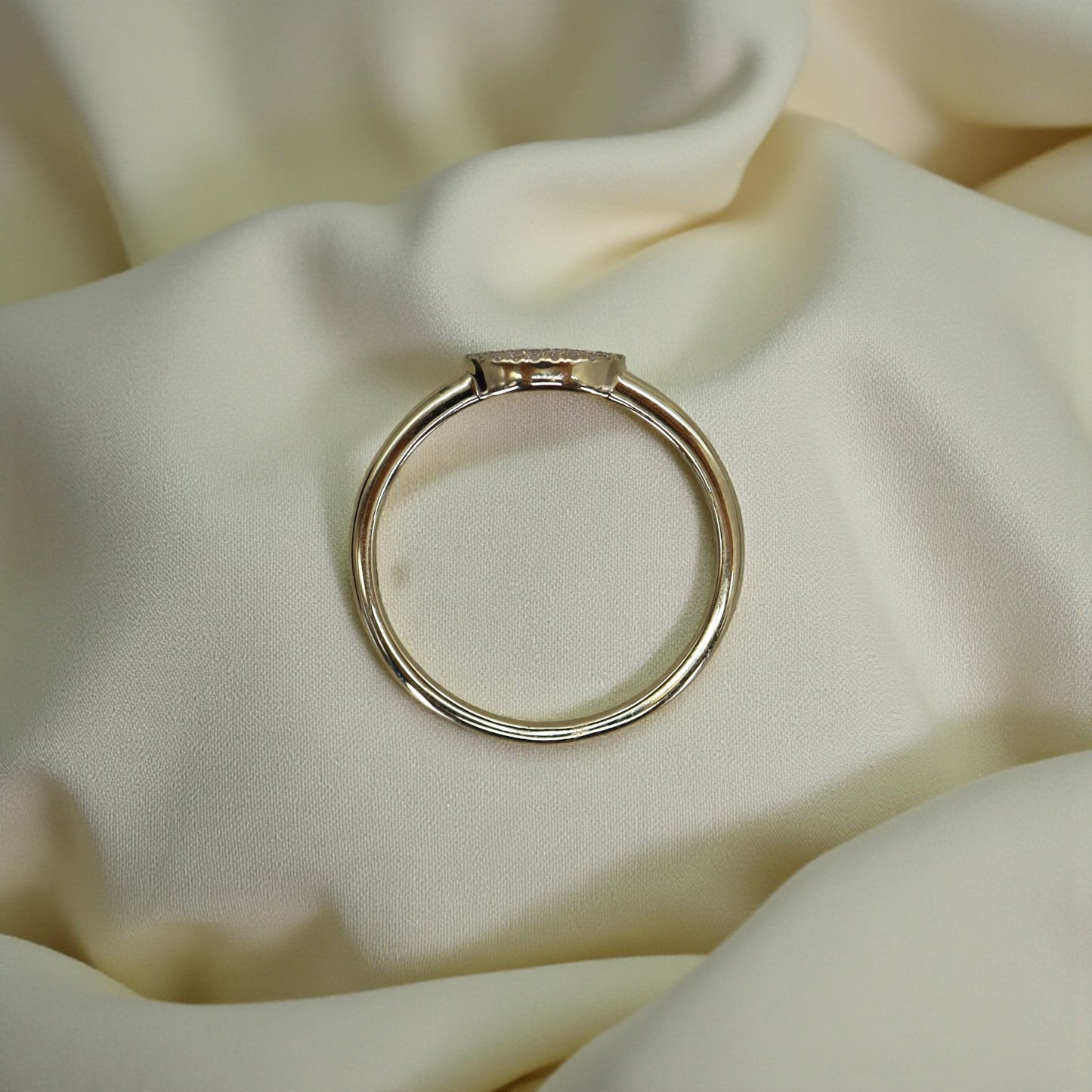 Diamond Pavé Eye Ring in 14k Gold